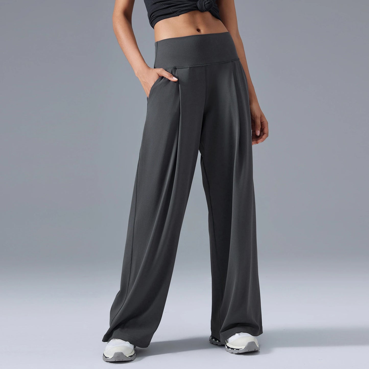 Women's Wide-Leg Yoga Pants - High-Waisted, Flowy Lounge Sweatpants with Pockets for Casual, Workout, and Pajama Wear Karylle