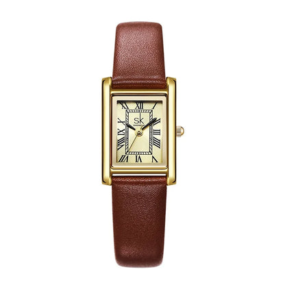SK Fashion Ladies' Genuine Leather Watch - Luxury Waterproof Women's Watch for Business & Casual Wear Veronica