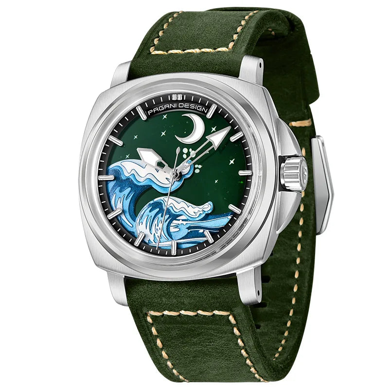 PAGANI DESIGN YS014 Men’s Luxury Automatic Watch – Japan NH35 Mechanical Movement, Sapphire Crystal, 10ATM Waterproof, Luminous Sports Wristwatch