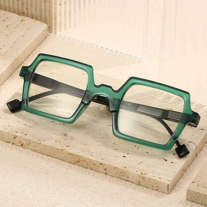 Unisex Full-Rim Square Blue Light Blocking Glasses | Stylish Eyewear for Men & Women Sidney