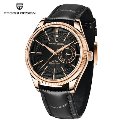 PD1689 PAGANI DESIGN Men’s Quartz Watch | Luxury Business Wristwatch with Sapphire Glass, Genuine Leather Strap, Waterproof