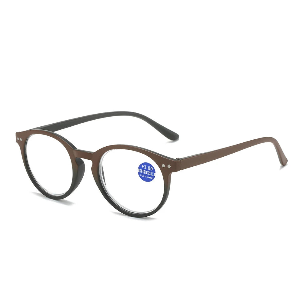 Round Frame Blue Light Blocking Reading Glasses | Unisex Presbyopia Eyeglasses for Men & Women Quinn