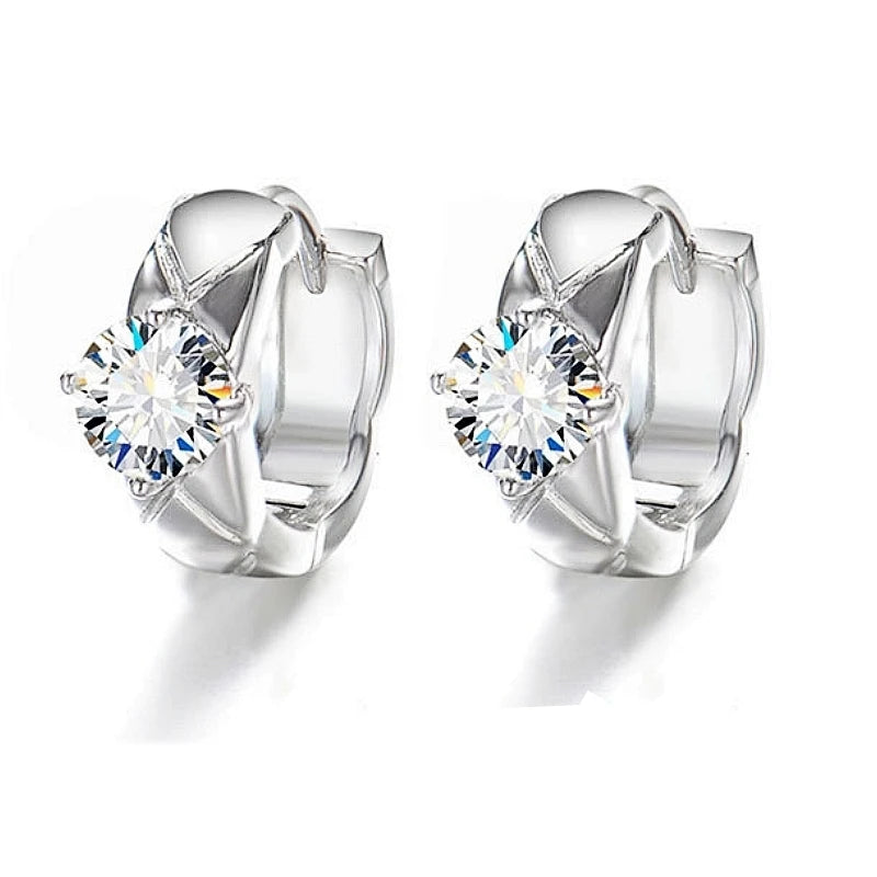 925 Sterling Silver Moissanite Ear Buckles – 0.5 Carat High-End Luxury Design, Elegant Gift for Women Gianna
