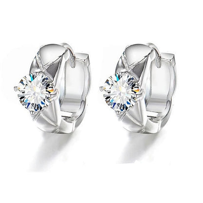 925 Sterling Silver Moissanite Ear Buckles – 0.5 Carat High-End Luxury Design, Elegant Gift for Women Gianna