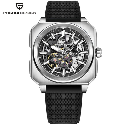 PAGANI DESIGN 1791 Skeleton Men’s Luxury Watch – Automatic Mechanical Sapphire Glass 5ATM Waterproof