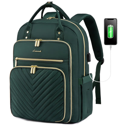 Women's 15.6-Inch Laptop Backpack - Stylish Work, Travel, and School Bag | Large Casual Sports & Business Backpack Selin