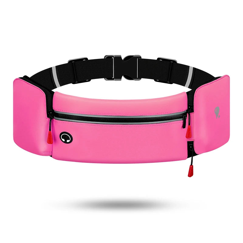 New Design Marathon Hiking Fanny Pack Running Belt Waist Bag with Water Bottle Holder