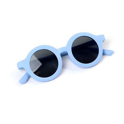 Cute Round Polarized Kids Sunglasses - Flexible TPEE Frame | CAT3 UV Protection for Girls & Boys Toby