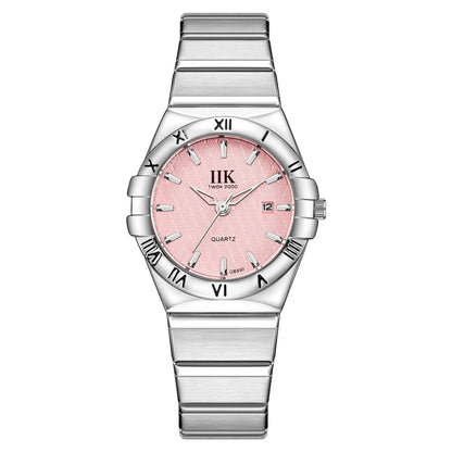 Stylish IIK GB990L Women's Wristwatch – Waterproof Quartz Stainless Steel Watch in Blue, Pink, White, and Black Marilla