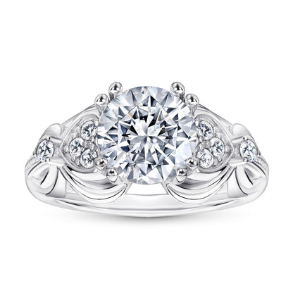 2 Carat Moissanite Retro Ring in 925 Sterling Silver – Classic Luxury Fashion Jewelry Gift for Women Hyacinth