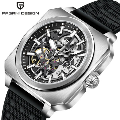 PAGANI DESIGN 1791 Skeleton Men’s Luxury Watch – Automatic Mechanical Sapphire Glass 5ATM Waterproof