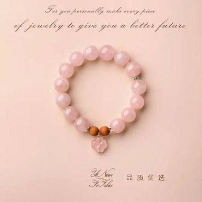 Natural Crystal Bracelet – Original Madagascar Design, Elegant Fidelity Horse Charm, Perfect Gift for Women and Friends