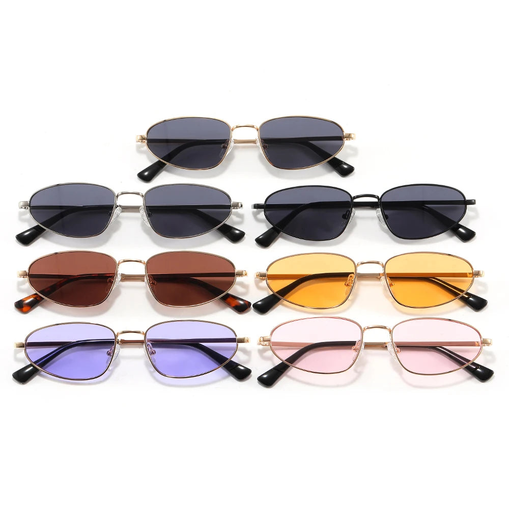 Retro Steampunk Cat Eye Sunglasses for Women – Small Fashionable Vintage Shades Dina