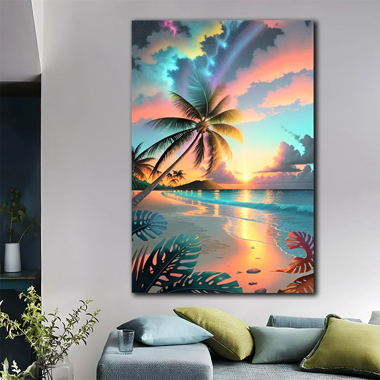 Printed Canvas Painting - Seascape Artwork (60x80cm) | HD Print for Indoor Wall Decoration