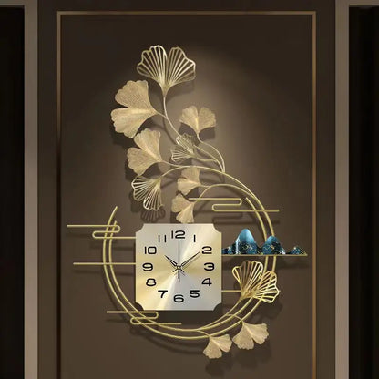 Nordic Light Luxury Silent Wall Clock – Modern Hanging Clock for Living Room, Porch, and Home Decoration