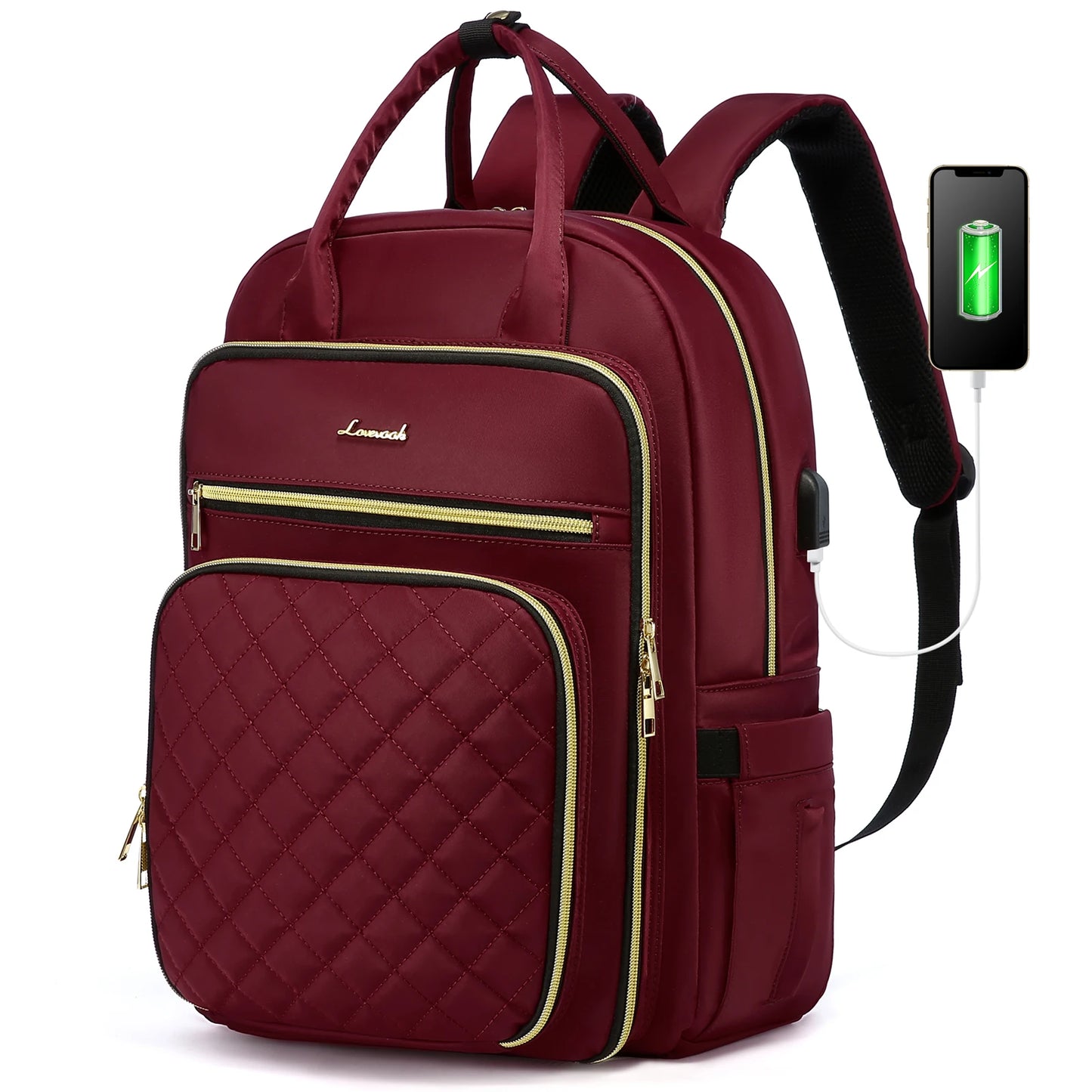 LOVEVOOK Fashion Travel Backpack | Water-Resistant, Multi-Pocket College Bookbag for Women, Fits 15.6" & 17" Laptops