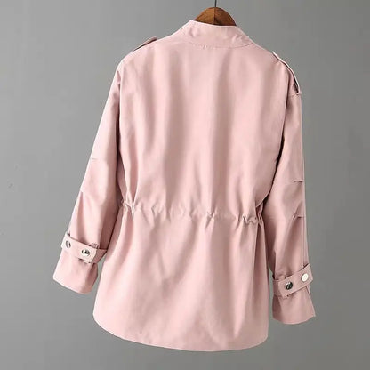 Spring Korean‑Style Women’s Jacket – Loose Fit, Slimming Waist, Long‑Sleeved Fashion Design Jodie