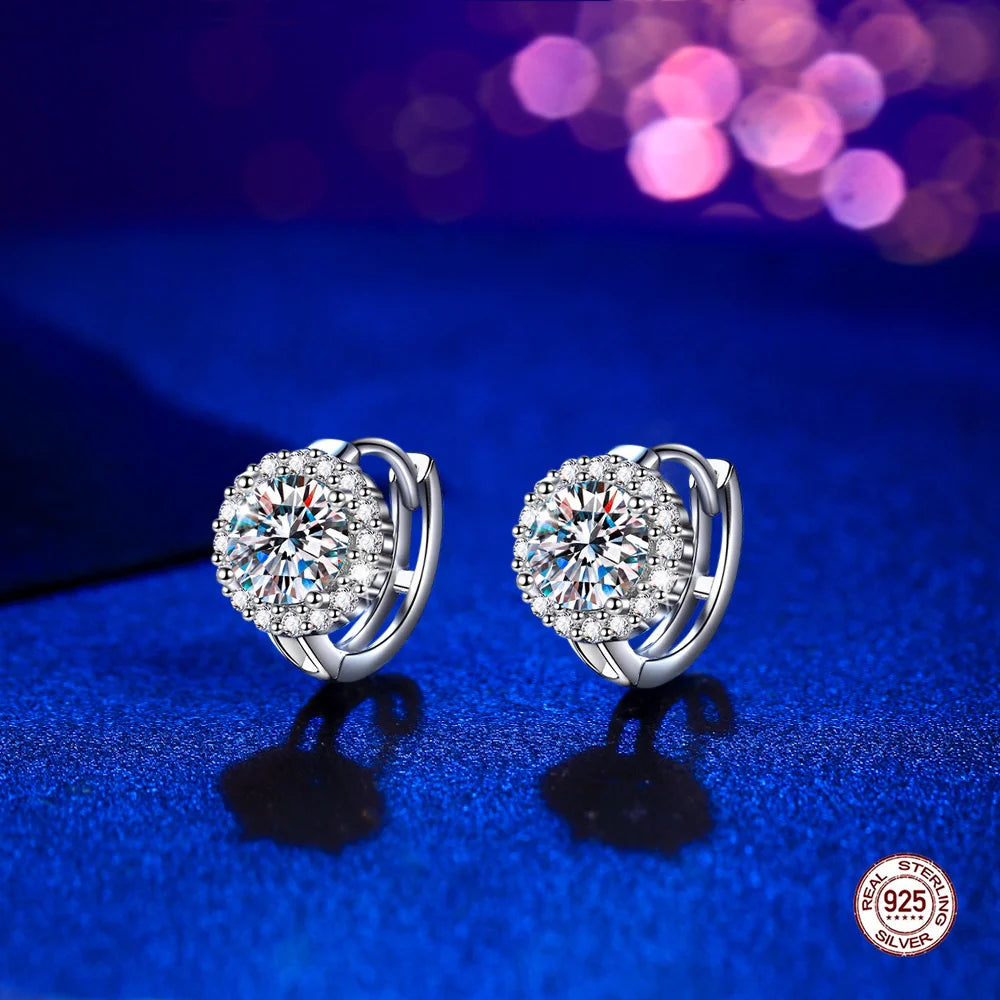 Elegant 925 Sterling Silver Huggie Earrings for Women – Sparkling Zirconia, Perfect Daily Wear or Gift Mina