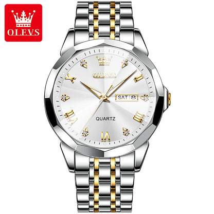 OLEVS 9931 Luxury Business Watch – Waterproof Luminous Quartz Steel Wristwatch for Men