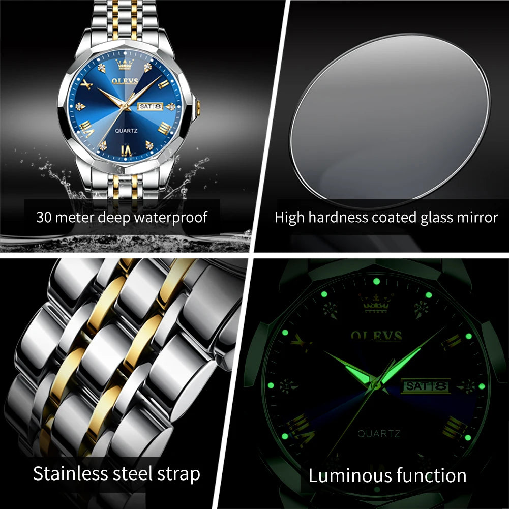 OLEVS 9931 Luxury Watches for Men and Women | Fashion Sport Quartz Couple Watch - Top Brand