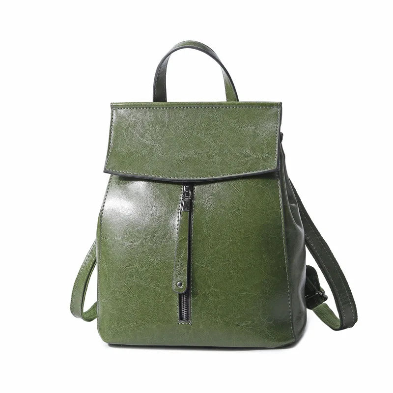 Realer Women’s Genuine Leather Backpack – 2021 Fashion Casual Vintage School Bag for Ladies Millie