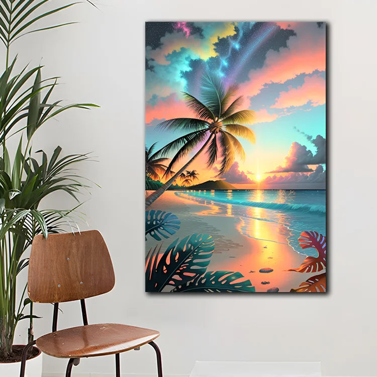 Printed Canvas Painting - Seascape Artwork (60x80cm) | HD Print for Indoor Wall Decoration