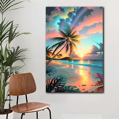 Printed Canvas Painting - Seascape Artwork (60x80cm) | HD Print for Indoor Wall Decoration