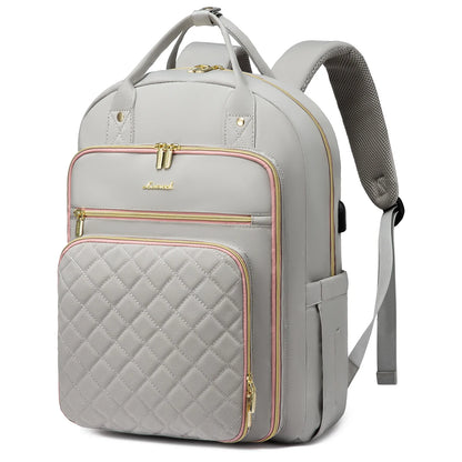 LOVEVOOK Fashion Travel Backpack | Water-Resistant, Multi-Pocket College Bookbag for Women, Fits 15.6" & 17" Laptops