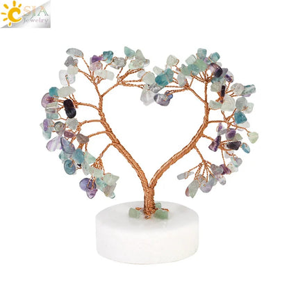 7 Chakra Crystal Money Tree – Natural Healing Stone Decor for Energy Balance, Feng Shui, and Home Office Decoration