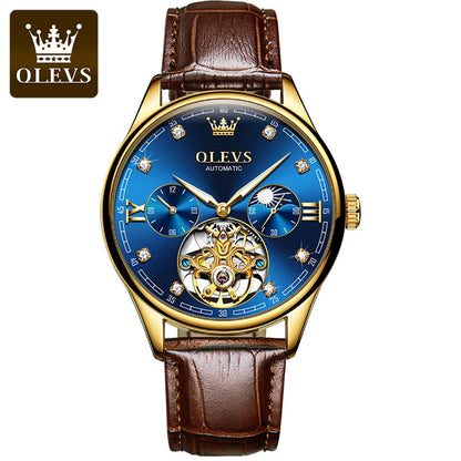 OLEVS 3601 Men's Luxury Automatic Watch - Top Brand Sport Mechanical Wristwatch, Custom Design