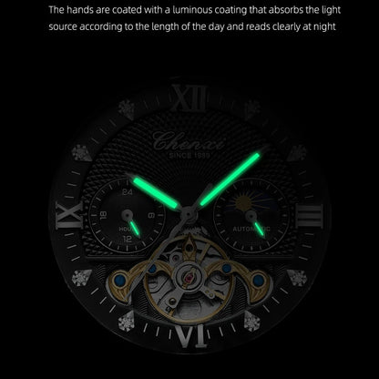 CHENXI 
8876 Men’s Luxury Automatic Mechanical Watch – Waterproof Genuine Leather Fashion Wristwatch, Perfect Gift for Men