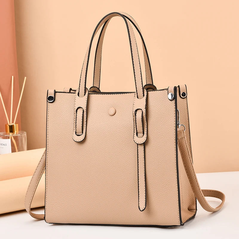 Women's Large Capacity Bucket Handbag - One-Shoulder Crossbody Bag with Zipper Emily