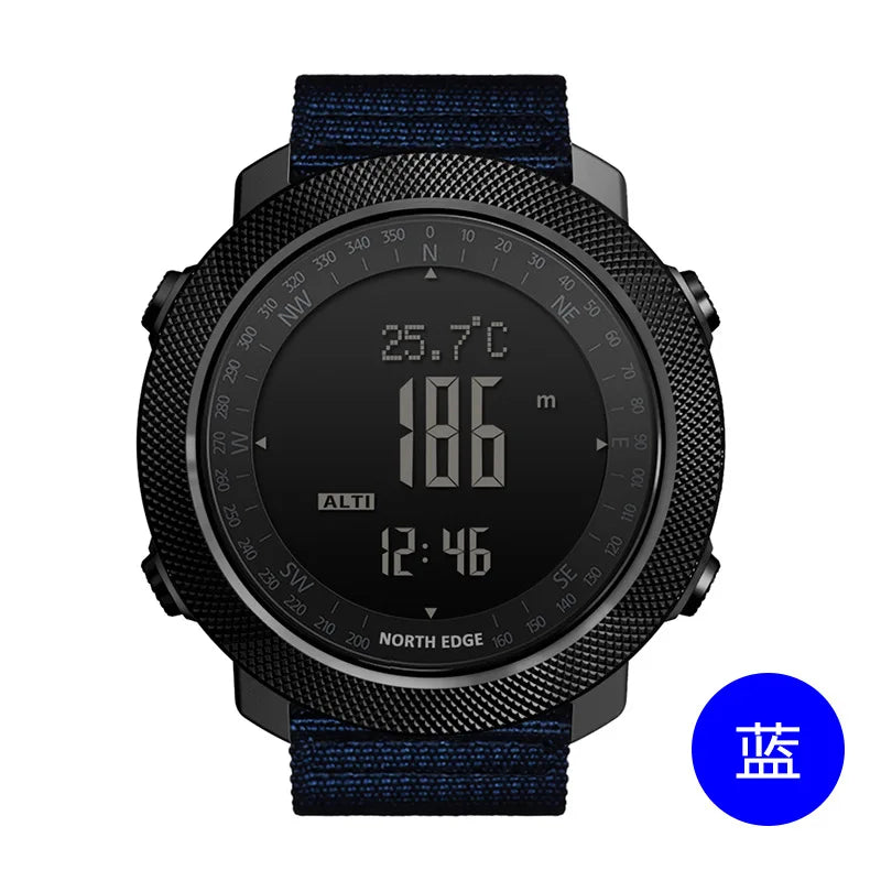North Edge Apache Smartwatch for Men – Altimeter, Barometer, Compass, Waterproof Hiking Watch