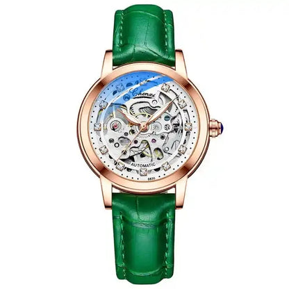 CHENXI 8830 Women’s Luxury Automatic Mechanical Watch – Skeleton Tourbillon, Luminous, Waterproof