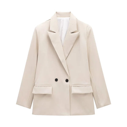 Women's Versatile V-Neck Suit Jacket - Chic Casual Commuter Blazer for All Seasons Martha