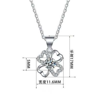 S925 Silver D-Color Moissanite Necklace – Elegant Flower Pendant