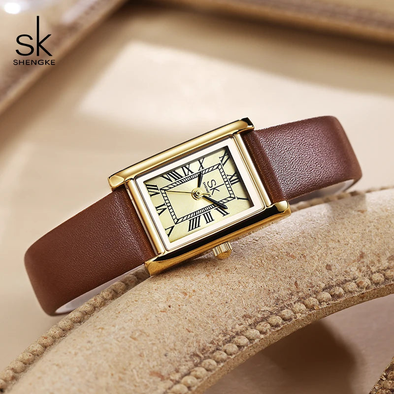 SK Fashion Ladies' Genuine Leather Watch - Luxury Waterproof Women's Watch for Business & Casual Wear Veronica