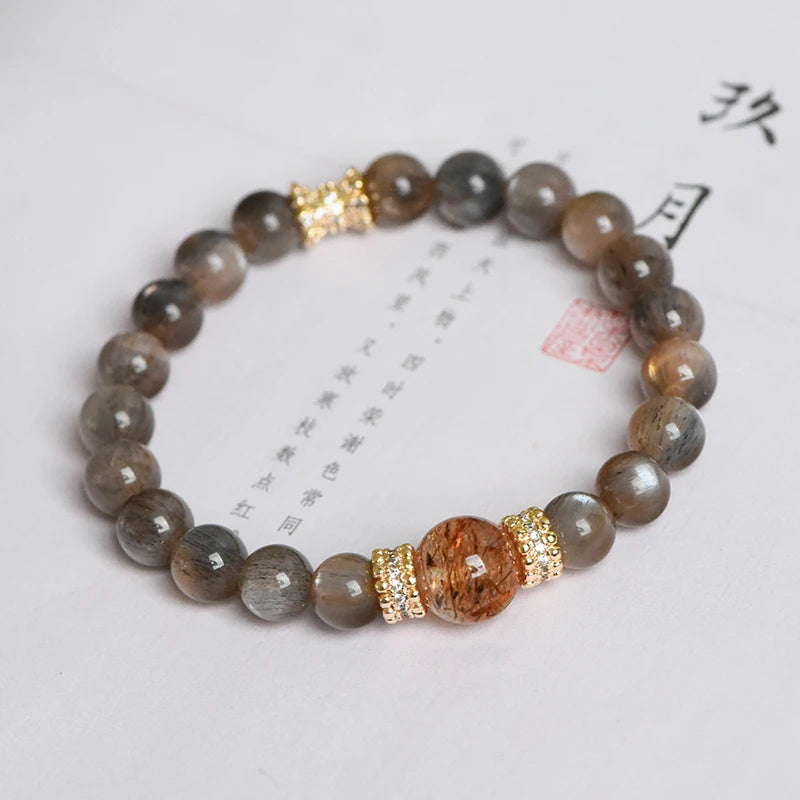 High-Quality Super Seven Chakra Beaded Bracelets – Black Gold Energy Stone Crystal Jewelry for Trendy Style