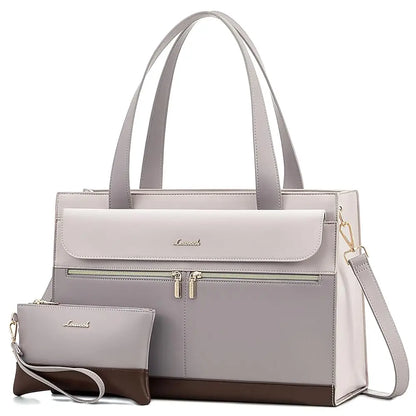 LOVEVOOK 2-Piece Laptop Tote & Shoulder Bag Set | 15.6-inch Women’s Briefcase
