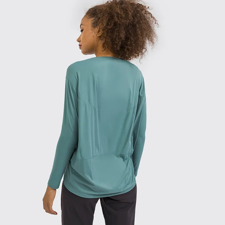 Women's Long Sleeve Yoga Shirt - Perfect for Exercise & Activewear