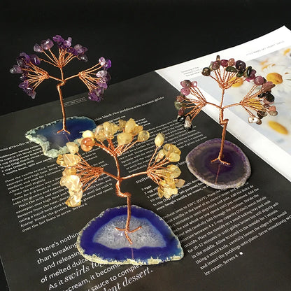 Crystal Money Tree – Natural Amethyst Tree with Healing Stones for Positive Energy, Feng Shui, and Home Decor