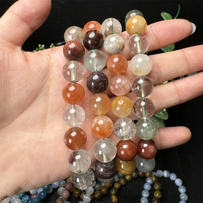 10MM Rose Quartz Healing Crystal Gemstone Beaded Stretch Bracelet – Energy, Love & Perfect Gift