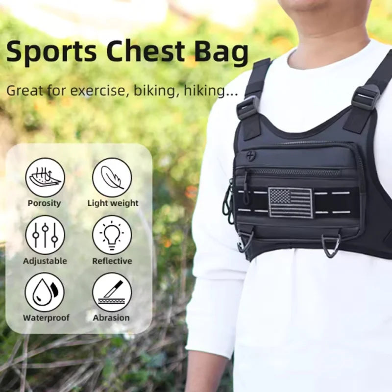 Tactical Chest Rig Pouch – Lightweight, Breathable Vest Bag for Outdoor Cycling & Climbing Achilles