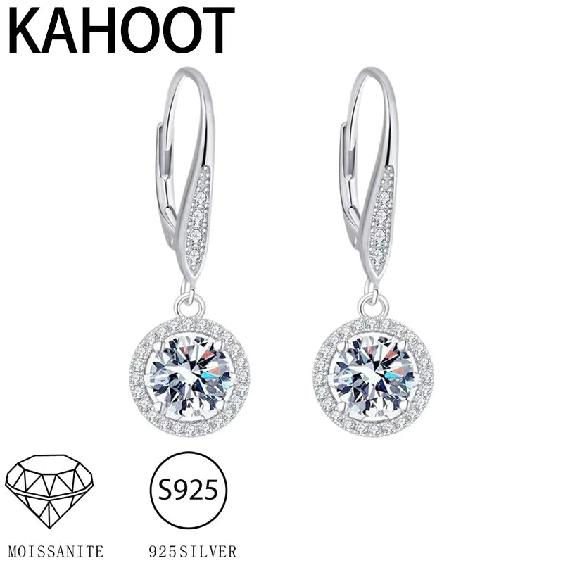 S925 Silver Moissanite Earrings | Elegant Wedding, Travel, and Daily Wear Jewelry Gift Aria