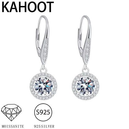 S925 Silver Moissanite Earrings | Elegant Wedding, Travel, and Daily Wear Jewelry Gift Aria