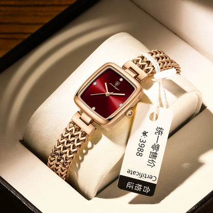 POEDAGAR 768 Luxury Women's Wristwatch – Elegant Waterproof Stainless Steel Diamond Quartz Watch for Ladies Reina