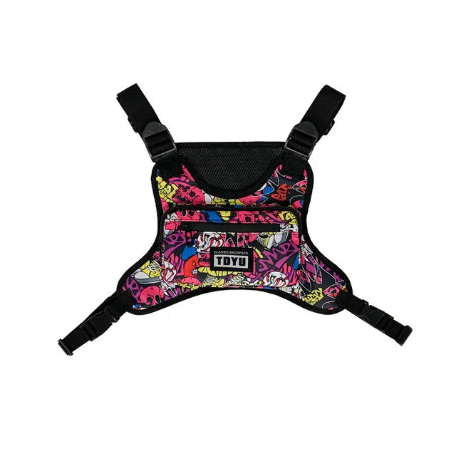 Men's and Women's Fashion Chest Bag – Trendy Streetwear Vest Style with High-Capacity, Wear-Resistant Oxford Design for Motorcycle and Hip-Hop Lucas