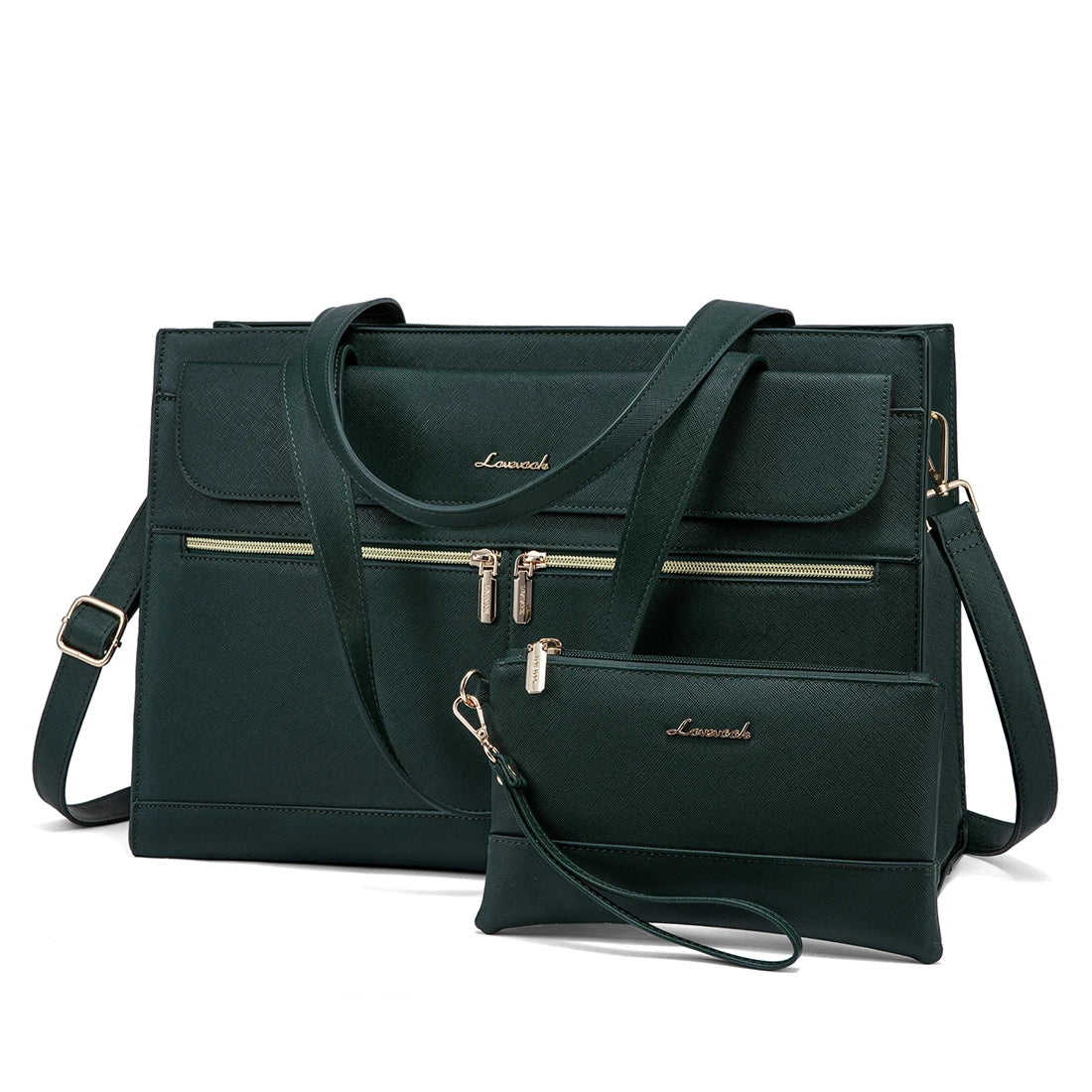 LOVEVOOK 2-Piece Laptop Tote & Shoulder Bag Set | 15.6-inch Women’s Briefcase
