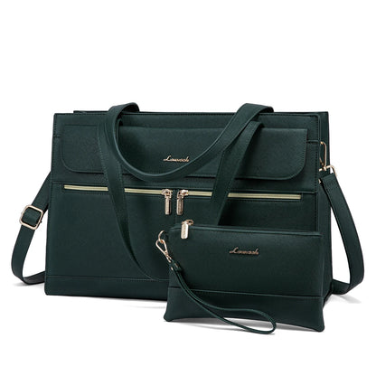 LOVEVOOK 2-Piece Laptop Tote & Shoulder Bag Set | 15.6-inch Women’s Briefcase