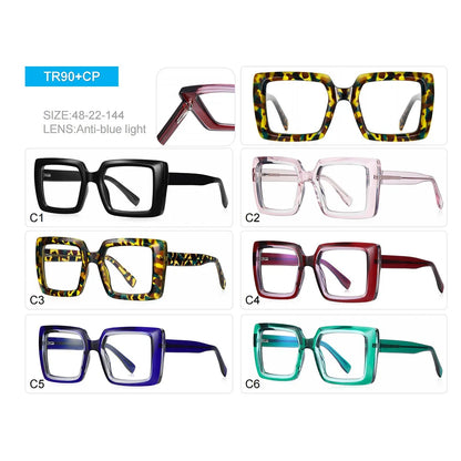 Stylish Women’s Oversized Square Blue Light Blocking Glasses Maui